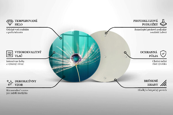 Tocător din sticlă Rouă pe o păpădie