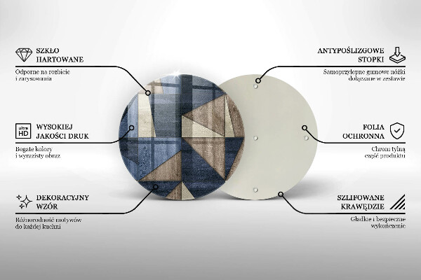 Tocător din sticlă Abstracția geometrică