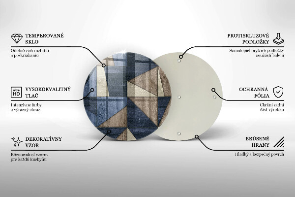 Tocător din sticlă Abstracția geometrică