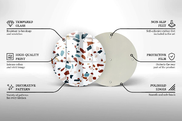 Tocător din sticlă Piatra decorativa