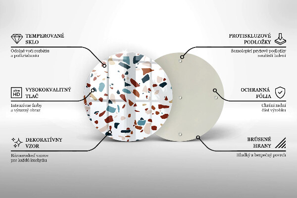 Tocător din sticlă Piatra decorativa