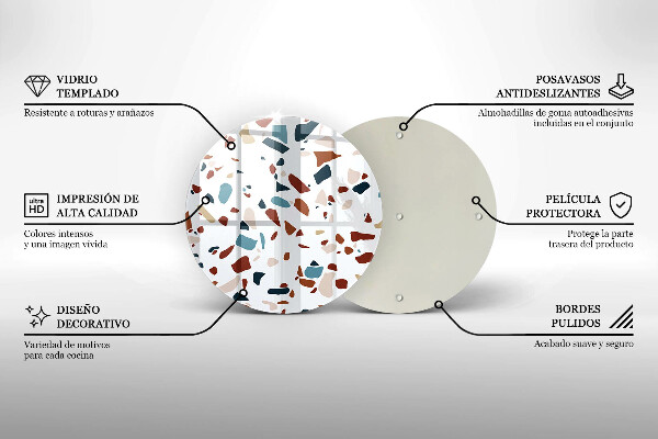 Tocător din sticlă Piatra decorativa