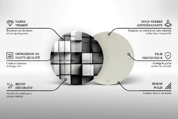 Tocător de bucătărie Fundal cu geometrie 3D
