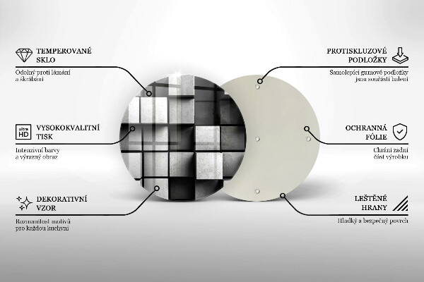 Tocător de bucătărie Fundal cu geometrie 3D