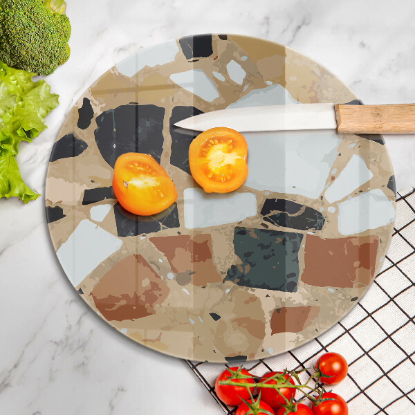 Tocător de bucătărie Farfurie cu pietre decorative