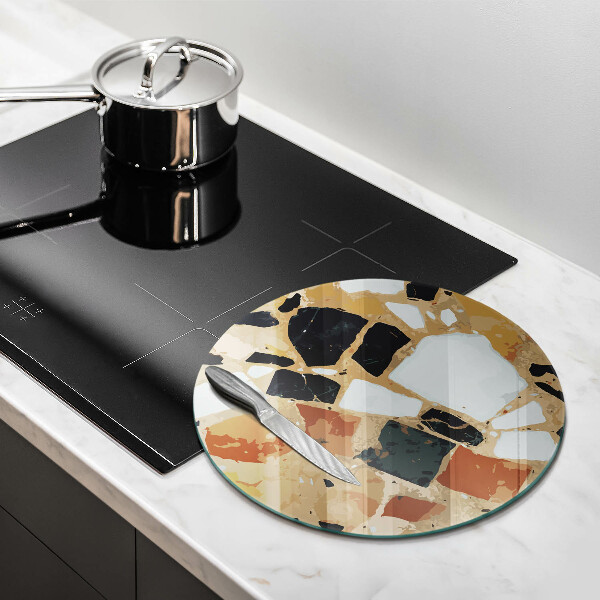 Tocător de bucătărie Farfurie cu pietre decorative