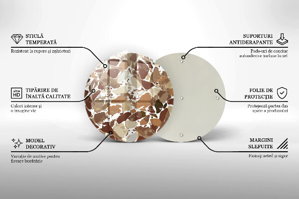 Tocător de bucătărie Pete decorative de piatră