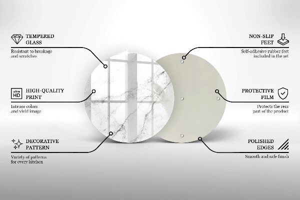 Tocător de bucătărie Textura eleganta de marmura