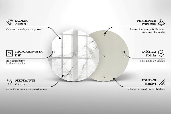 Tocător de bucătărie Textura eleganta de marmura