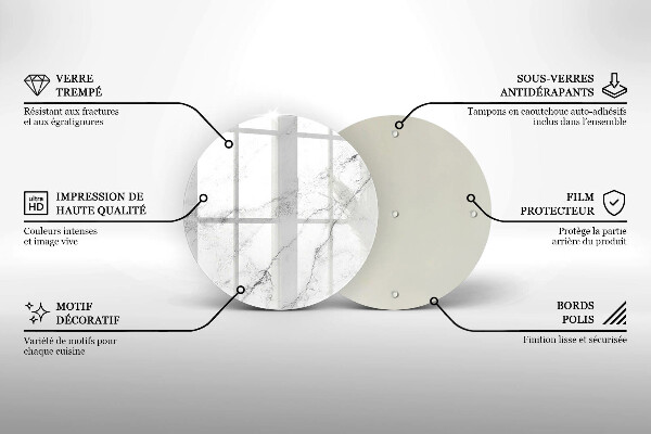 Tocător de bucătărie Textura eleganta de marmura