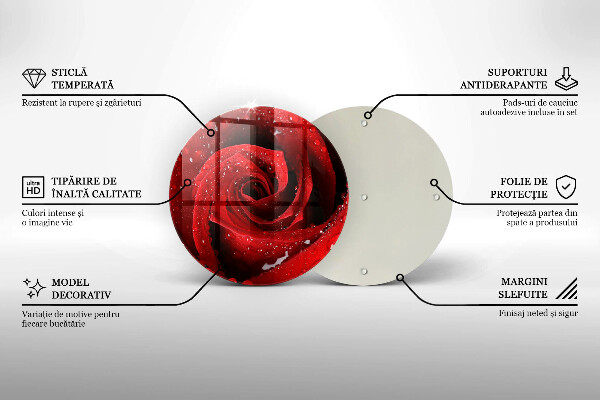 Tocător de bucătărie Petale de flori de trandafir