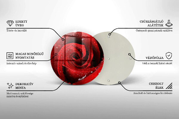 Tocător de bucătărie Petale de flori de trandafir