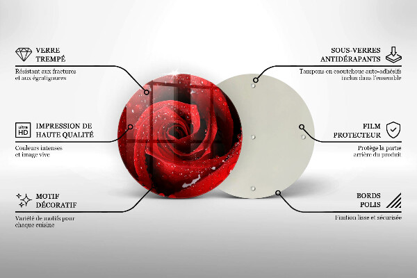 Tocător de bucătărie Petale de flori de trandafir