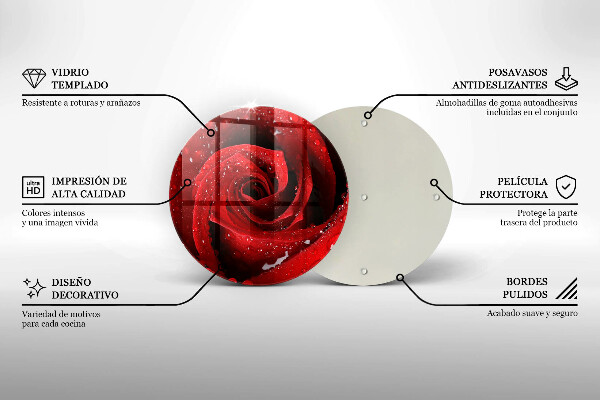 Tocător de bucătărie Petale de flori de trandafir