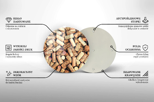 Tocător de bucătărie Model fără sudură pentru dopuri de vin