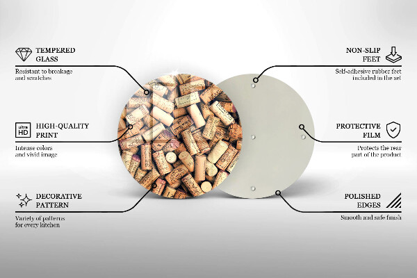 Tocător de bucătărie Model fără sudură pentru dopuri de vin