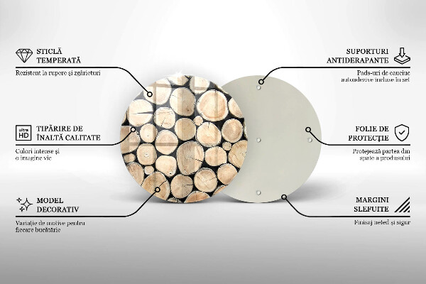 Tocător de bucătărie Trunchiuri de copaci din lemn