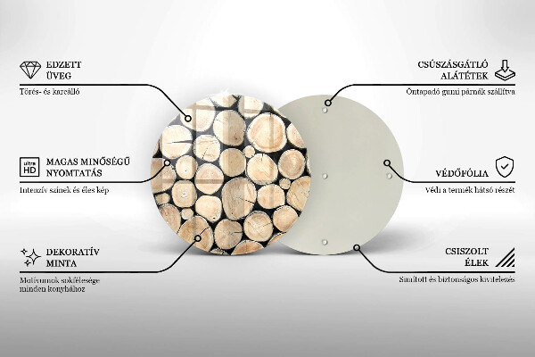 Tocător de bucătărie Trunchiuri de copaci din lemn
