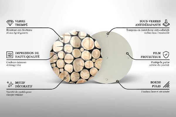 Tocător de bucătărie Trunchiuri de copaci din lemn