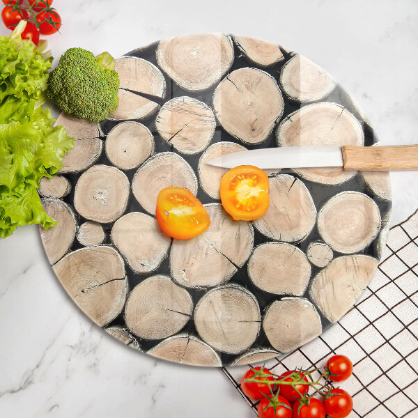 Tocător de bucătărie Trunchiuri de copaci din lemn