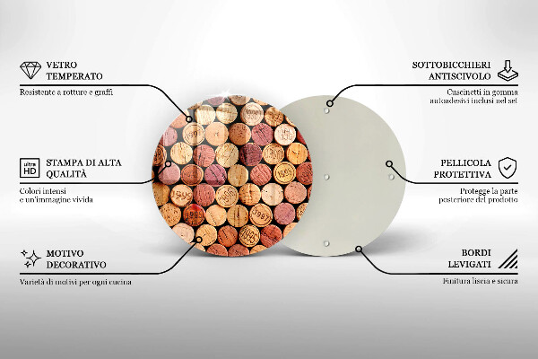 Tocător de bucătărie Model pentru dopuri de vin