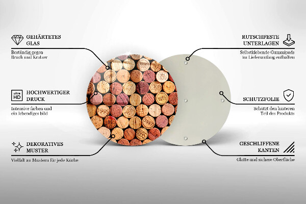 Tocător de bucătărie Model pentru dopuri de vin