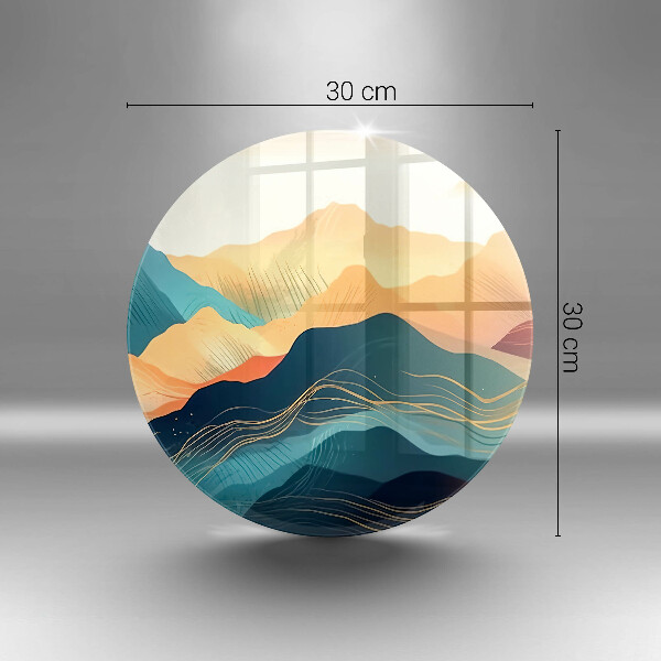 Tocător din sticlă Peisaj montan abstract