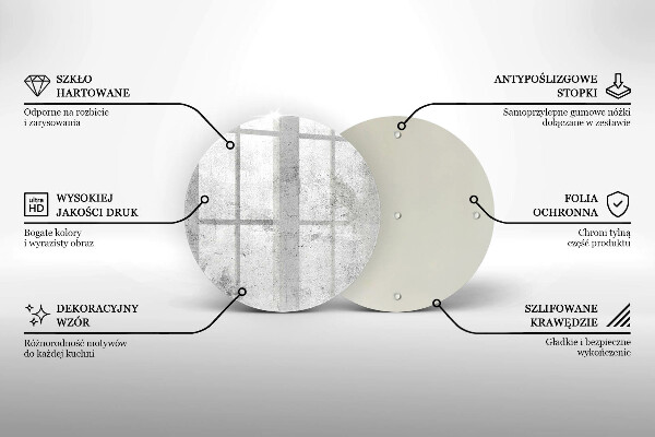 Tocător din sticlă Textura de beton