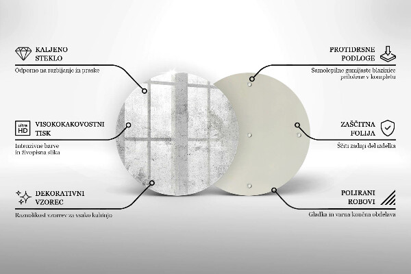 Tocător din sticlă Textura de beton