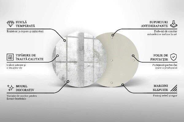 Tocător din sticlă Textura de beton