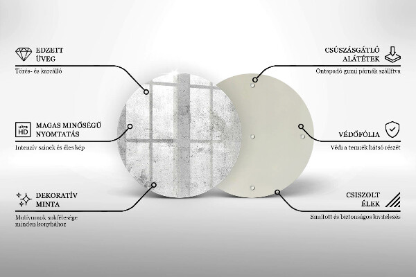 Tocător din sticlă Textura de beton