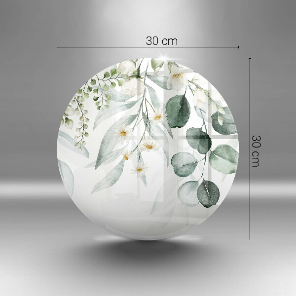 Tocător din sticlă Plante acuarela