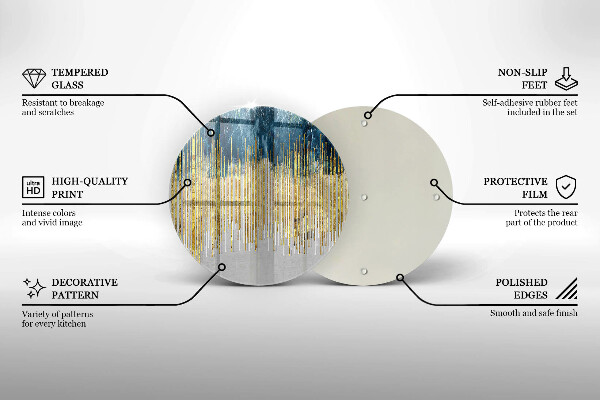 Tocător din sticlă Abstracția designerului
