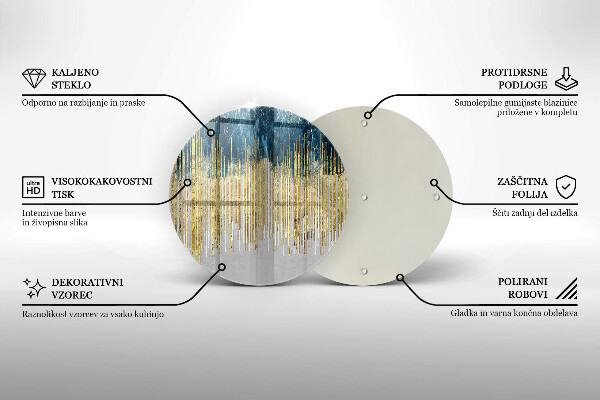 Tocător din sticlă Abstracția designerului