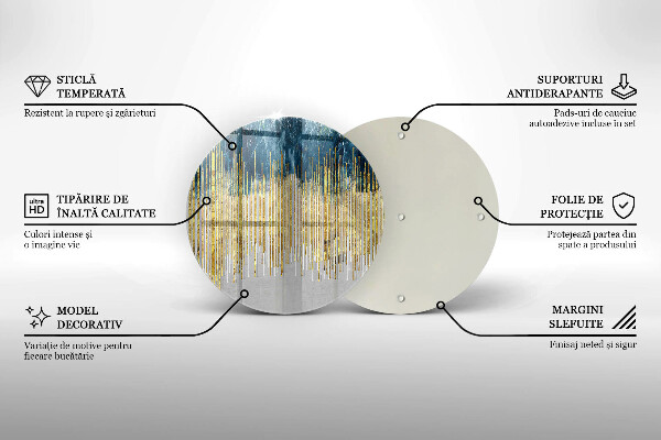Tocător din sticlă Abstracția designerului