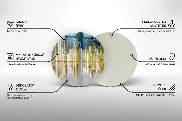 Tocător din sticlă Abstracția designerului