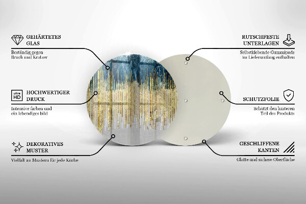 Tocător din sticlă Abstracția designerului