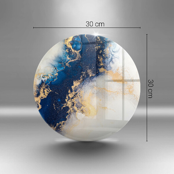 Tocător din sticlă Abstracție cu albastru
