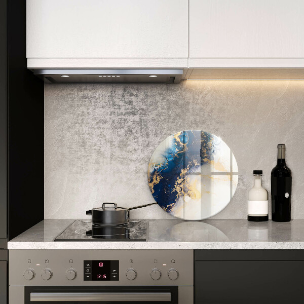 Tocător din sticlă Abstracție cu albastru