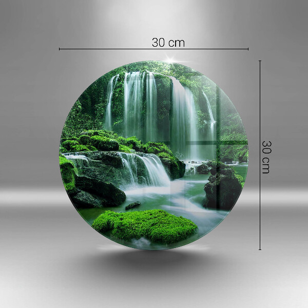 Tocător din sticlă Cascada sălbatică în junglă