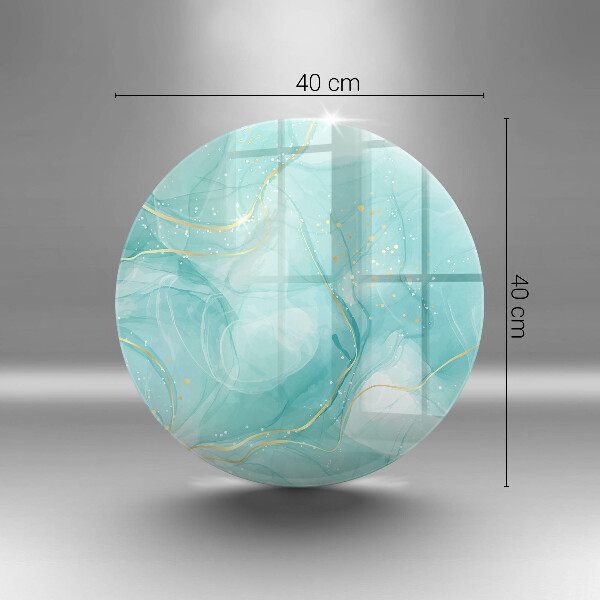 Tocător de bucătărie Abstracția albastră și aurie