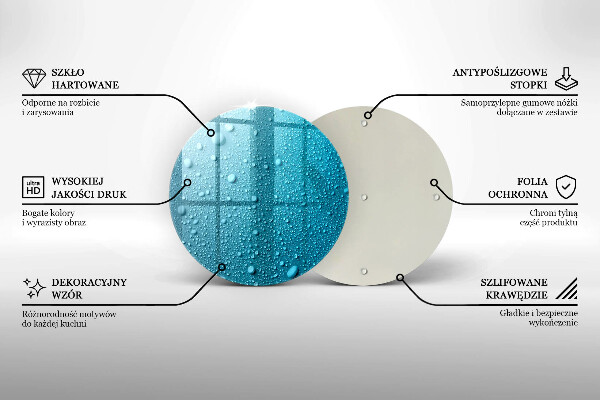 Tocător de bucătărie Picaturi de apa