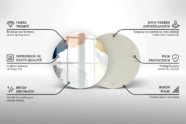 Tocător de bucătărie Pete abstracte