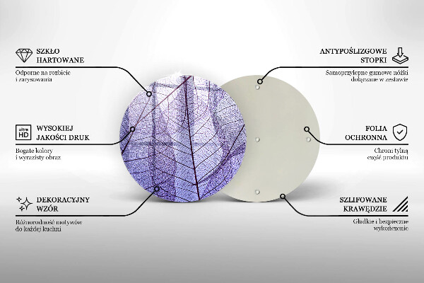 Tocător de bucătărie Frunze cu vene
