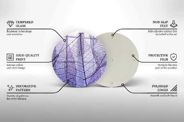 Tocător de bucătărie Frunze cu vene