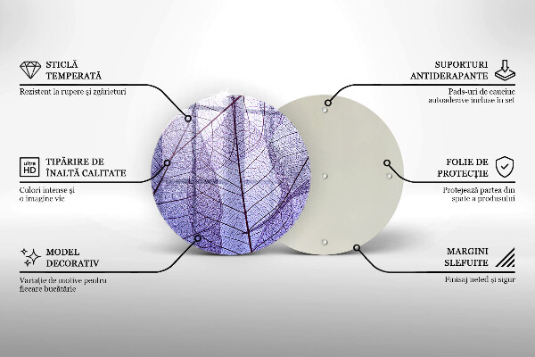 Tocător de bucătărie Frunze cu vene