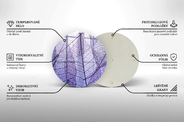 Tocător de bucătărie Frunze cu vene