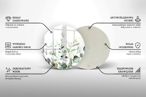 Tocător de bucătărie Plante acuarela