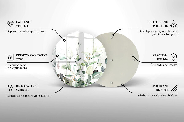 Tocător de bucătărie Plante acuarela