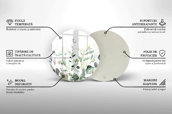 Tocător de bucătărie Plante acuarela